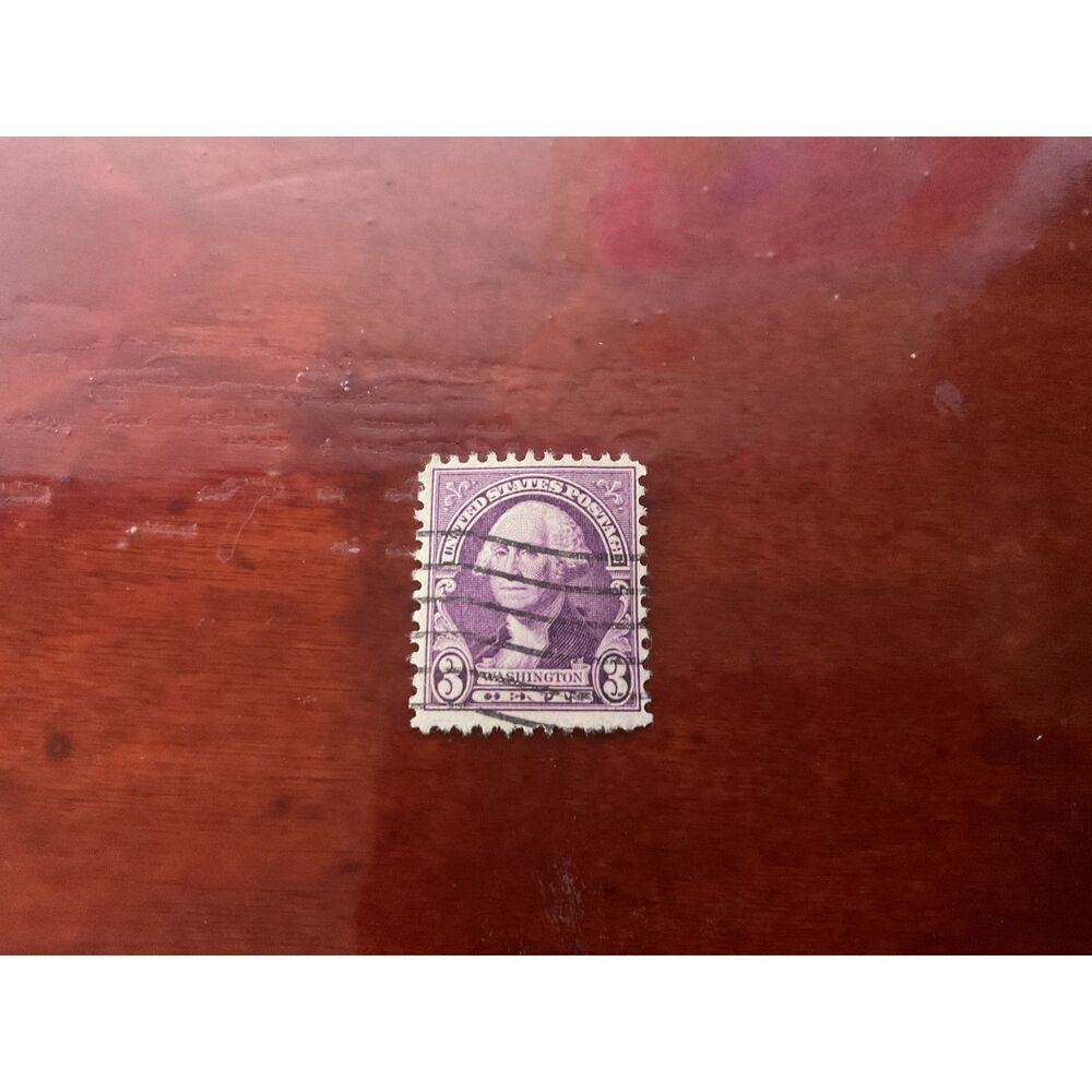 Vintage Rare 1932 US 3 Cent George Washington Stamp | Purple / Violet